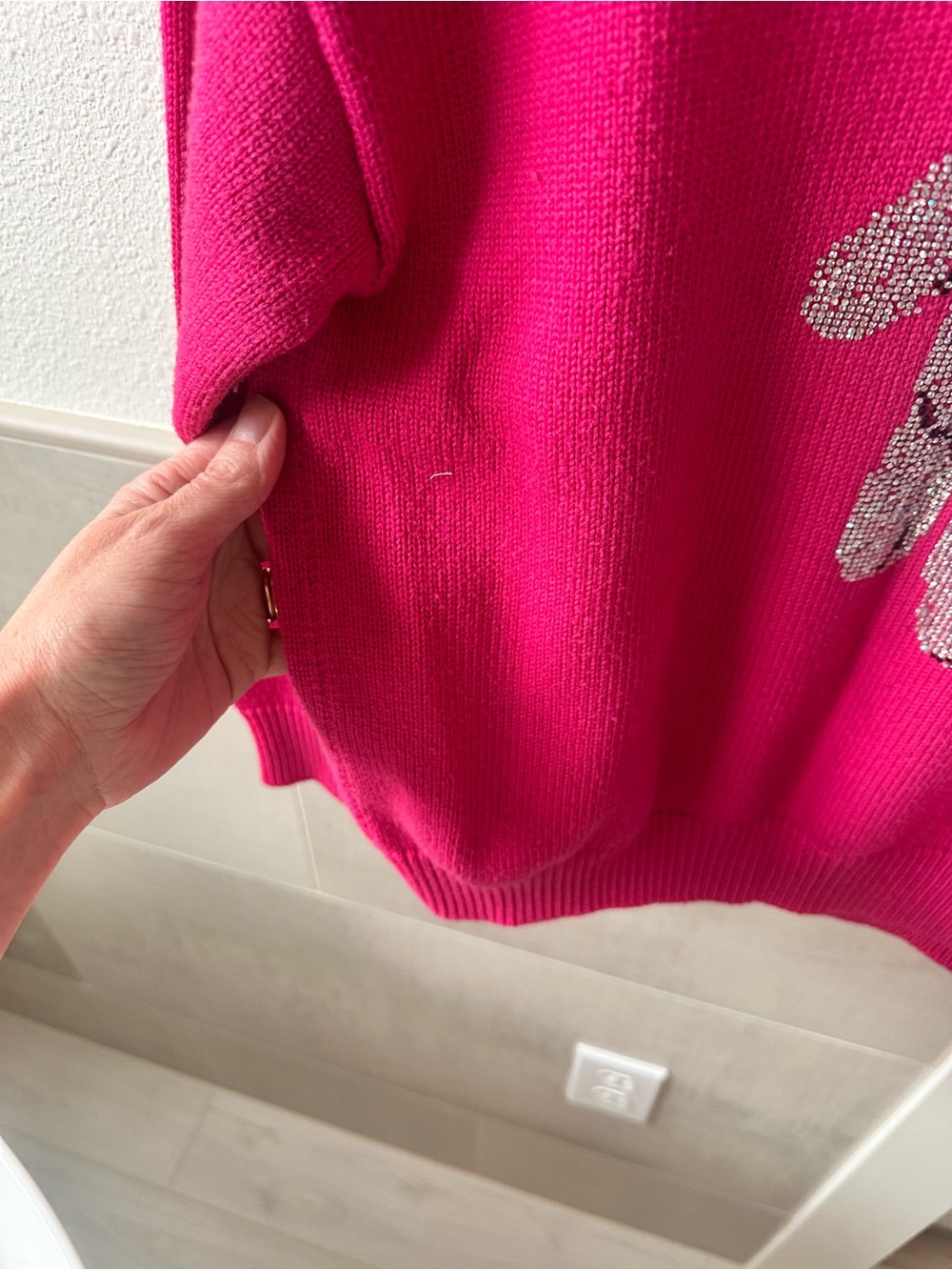 Alexander Wang Fuchsia Teddy Knit Crewneck Sweater - Picture 5 of 7